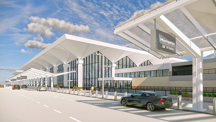 The Memphis International Airport is an hour from campus and features a newly remodeled main terminal.