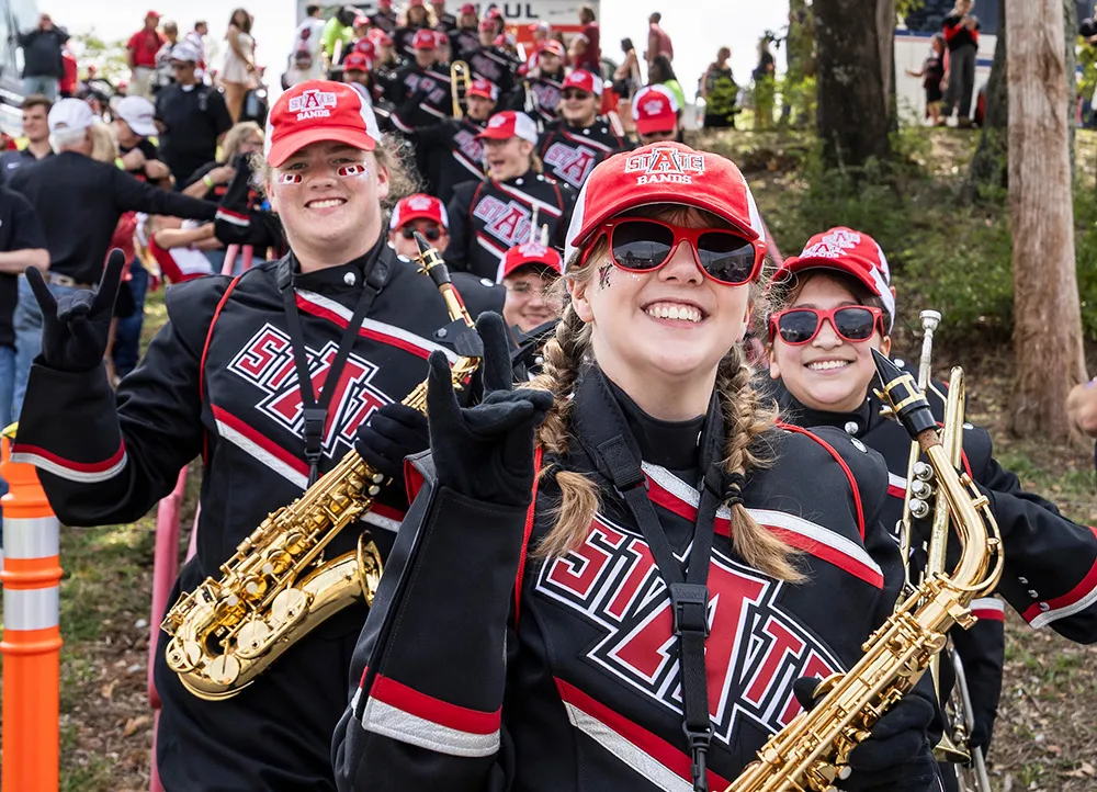 smiling saxophone players