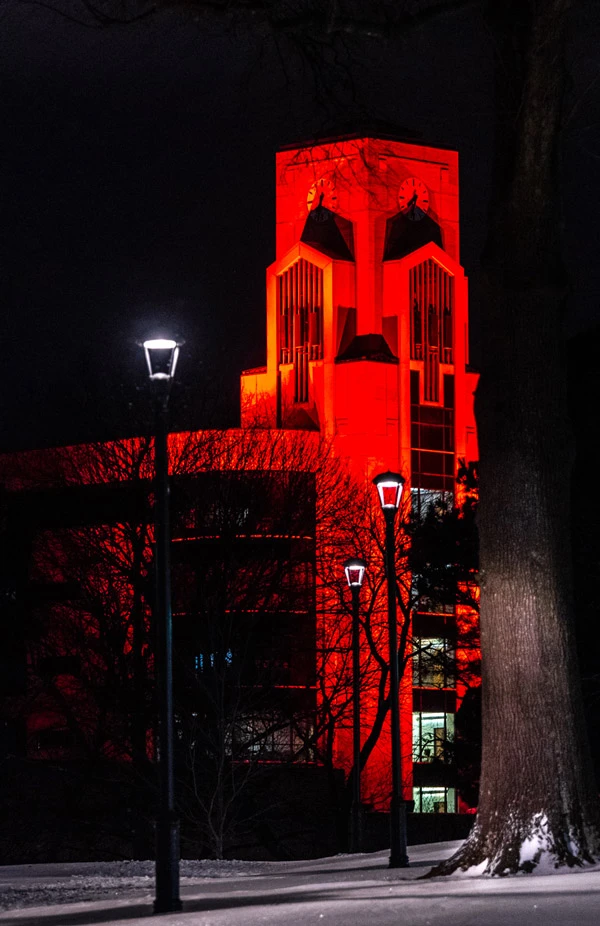Library Tower Lighting Tonight Honors Essential Personnel