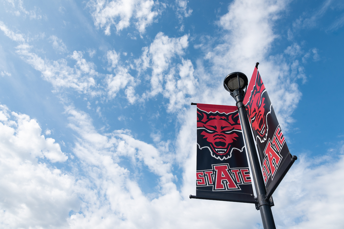 Pole banners at A-State