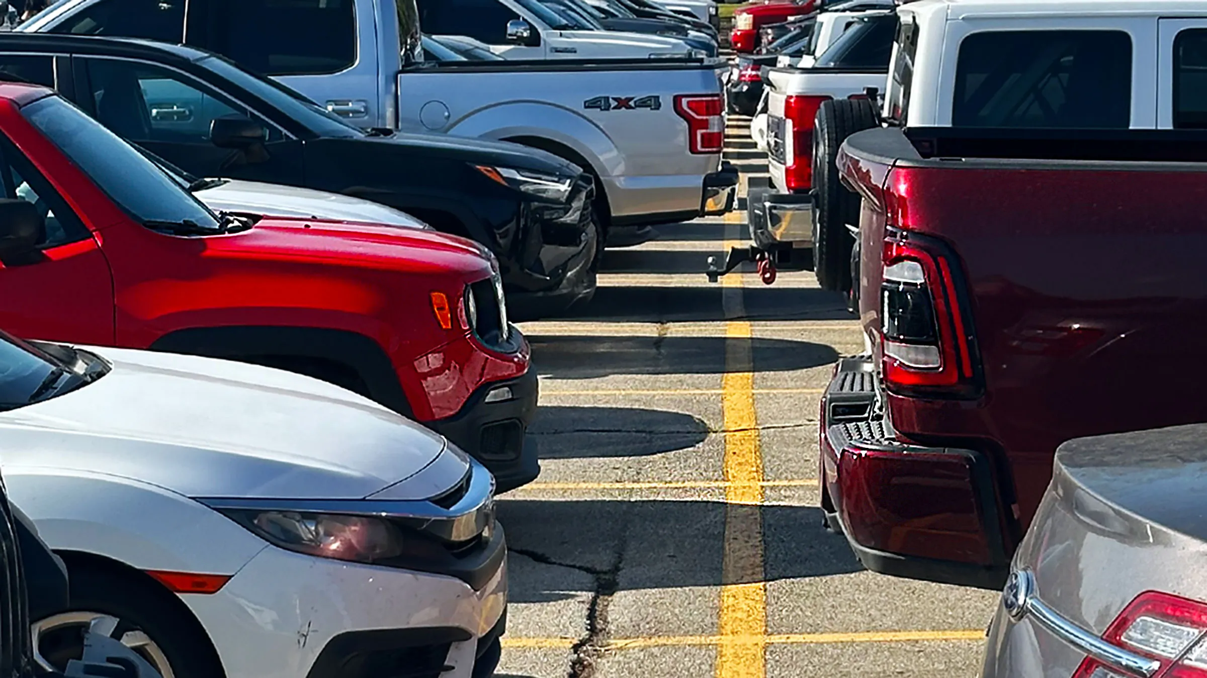 cars in a parking lot