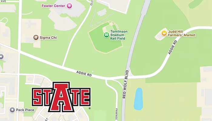 map that shows red wolf blvd in jonesboro, ar