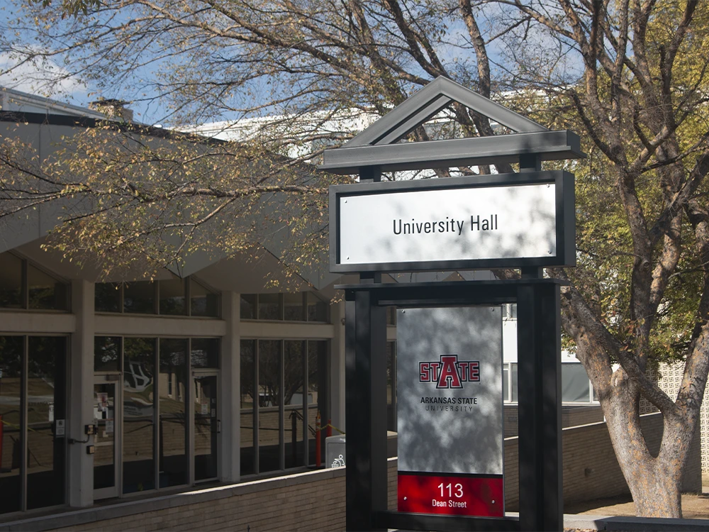 University Hall Signage