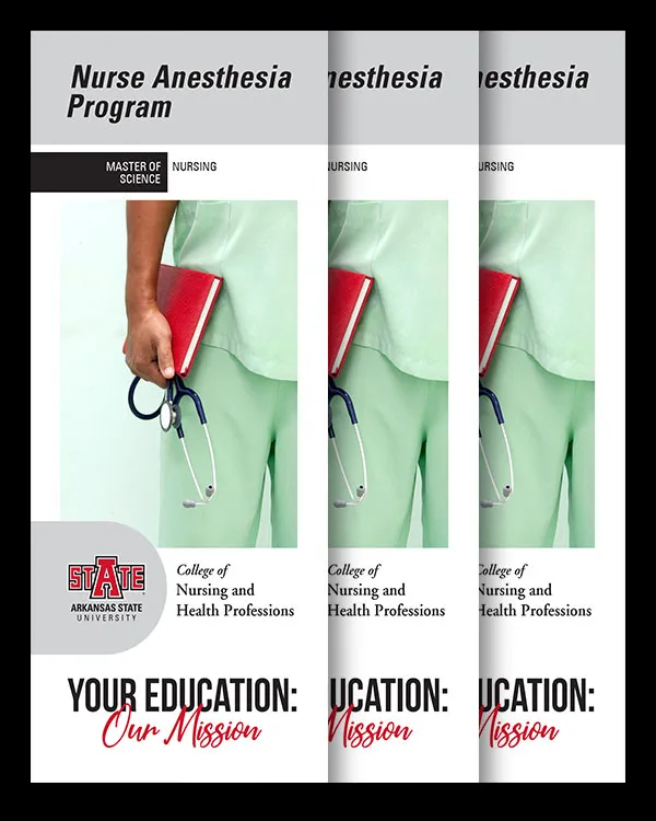 A thumbnail of brochures created by Printing Services for College of Nursing and Health Professions