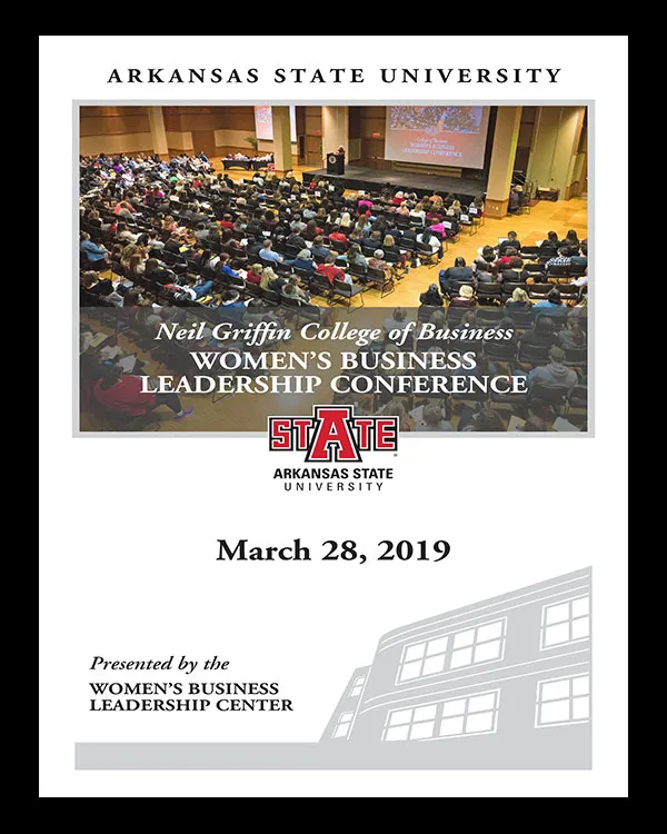 A program from the A-State Women's Business Leadership Conference