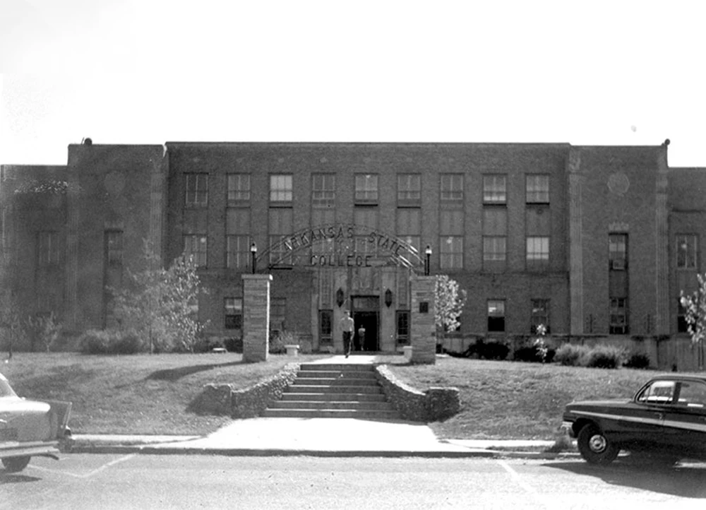 A photo of the historic Wilson Hall, circa 1960.