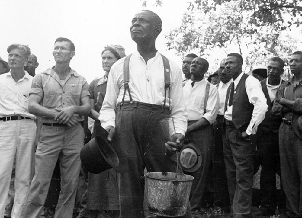 The first Southern Tenant Farmers Union meeting.