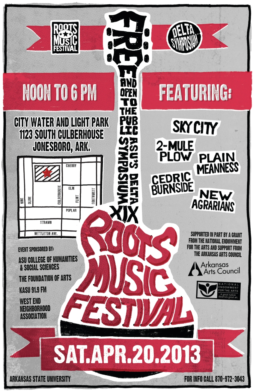 Roots Music Festival Poster, DS XIX Roots Music Festival Poster, DS XIX