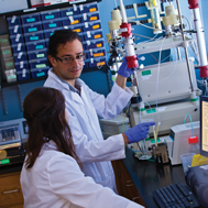 Students in a research lab